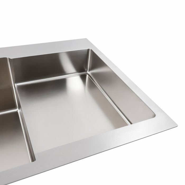 Кухонна мийка 78*50С L нержавіюча сталь Platinum Handmade (поглиблена полиця, 3.0/1.0 мм)