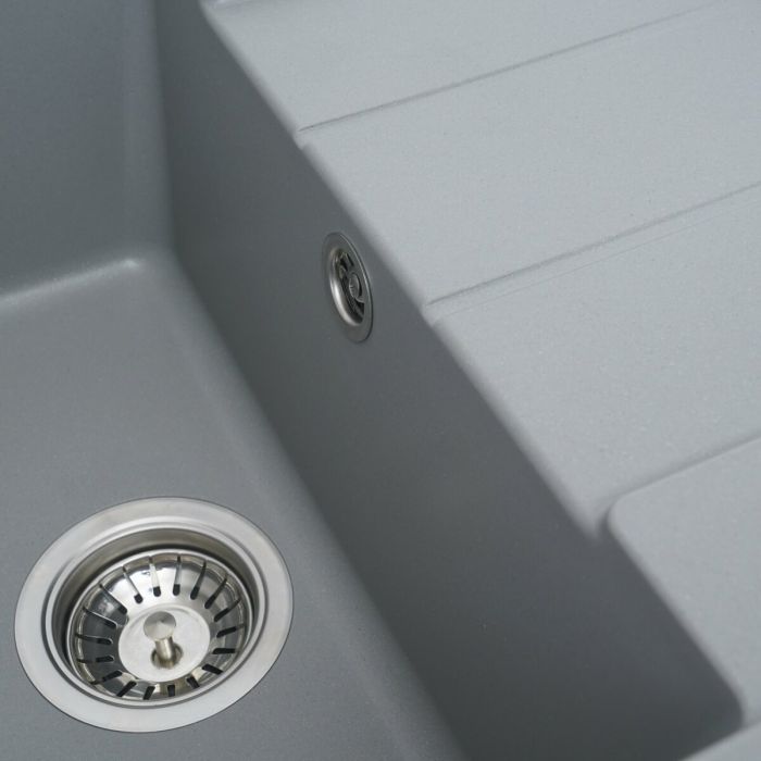 Гранітне миття для кухні Platinum 6550 INTENSO матова Сірий мусон, L