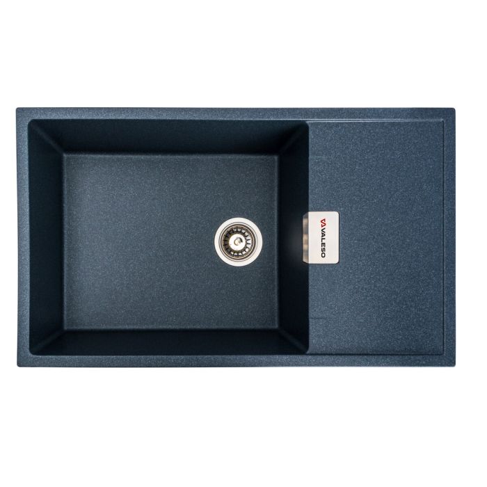 Гранітна мийка для кухні VALESO 8650 DIAMOND матова (антрацит)