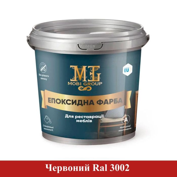 Эпоксидная краска для мебели Mobi Group 1кг Красный