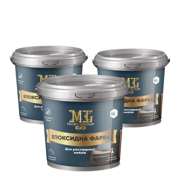 Епоксидна фарба для меблів Mobi Group 3 кг (3×1 кг, набір кольорів)