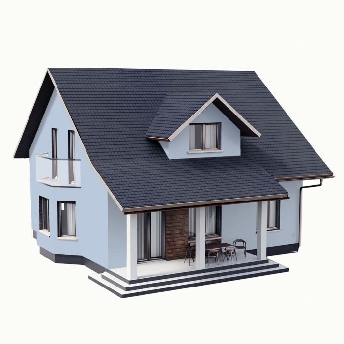 Кольорова Фасадна Силіконова Фарба «Силіконфасад» SkyLine 1515-R80B Містарі 5л