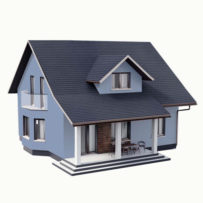 Кольорова Фасадна Силіконова Фарба "Силіконфасад" SkyLine 3020-R80B Омбраль 1л
