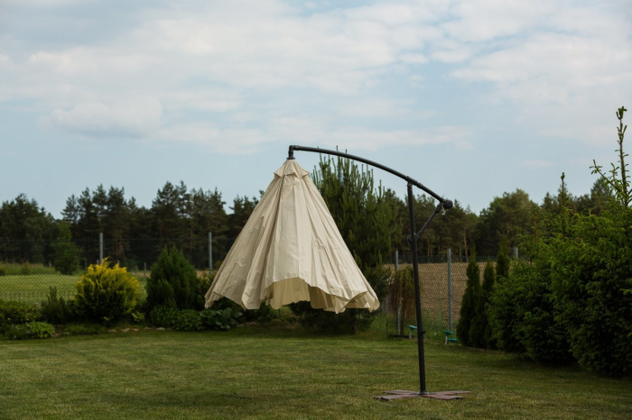 Садова парасолька Funfit Garden (діаметр - 3 метри) з боковою стійкою, Білий
