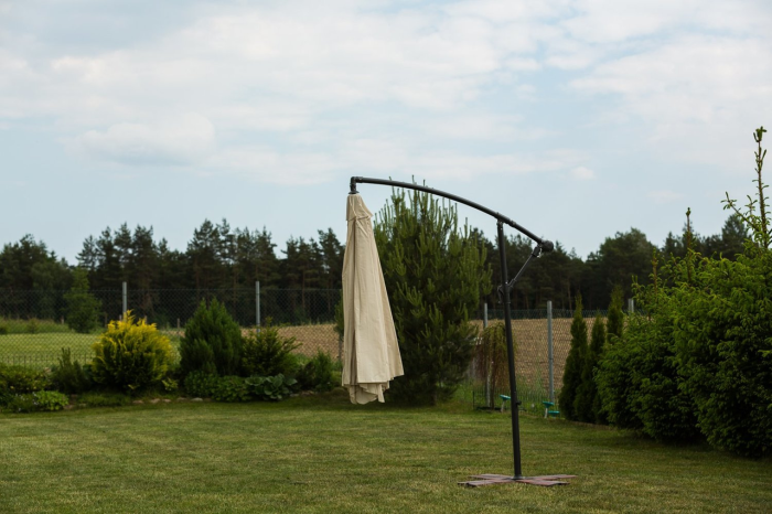 Садова парасолька Funfit Garden (діаметр - 3 метри) з боковою стійкою, Білий