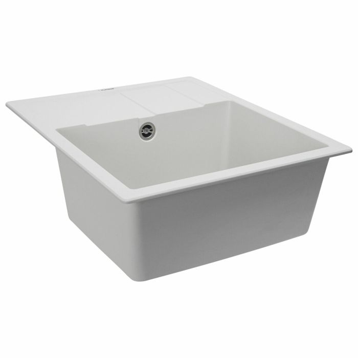 Гранитная мойка для кухни Platinum 5851 ARIA матовая Белая, R