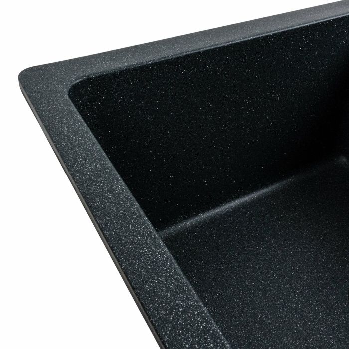 Гранітне миття для кухні Platinum 6250 ZIRKONE матовий Антрацит