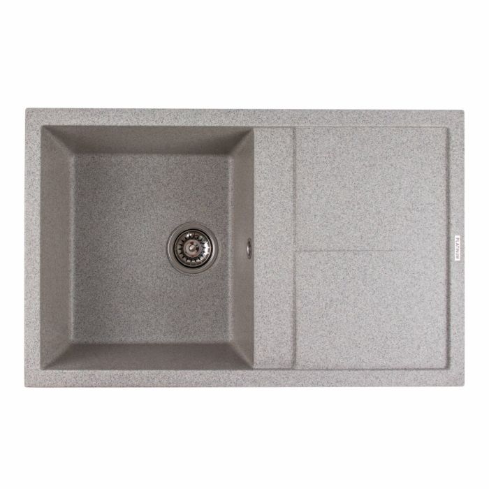 Гранитная мойка для кухни Platinum 7950 Selena матовая Серая