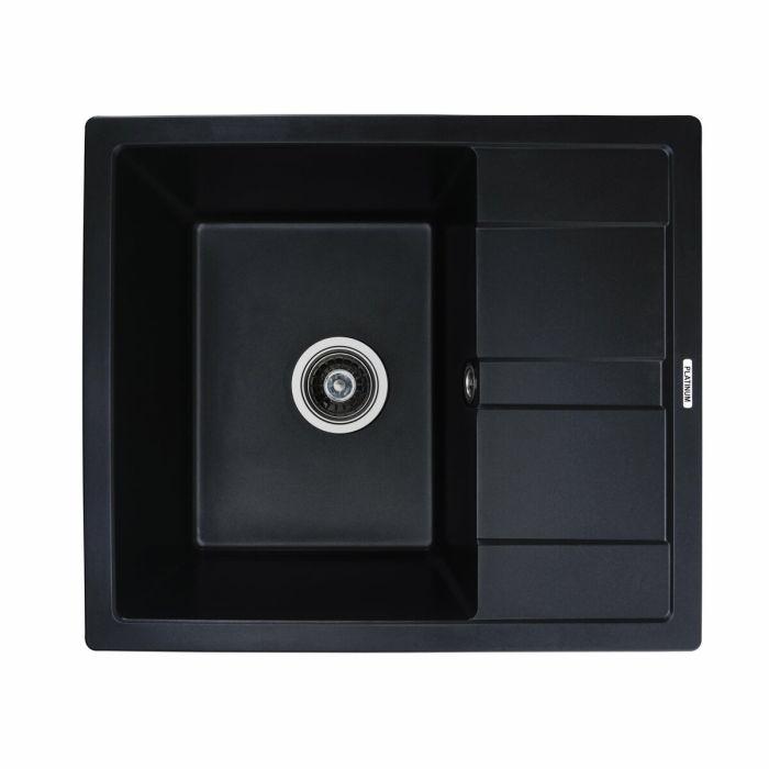 Гранитная мойка для кухни Platinum 5851 ARIA матовая Черная, АВТО