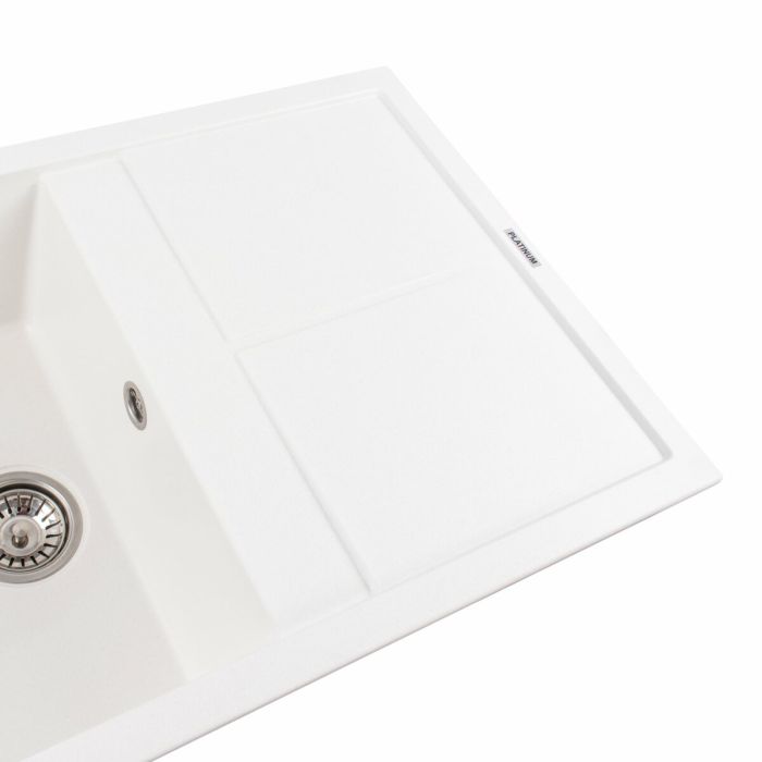Гранитная мойка для кухни Platinum 7950 Selena матовая Белая, R