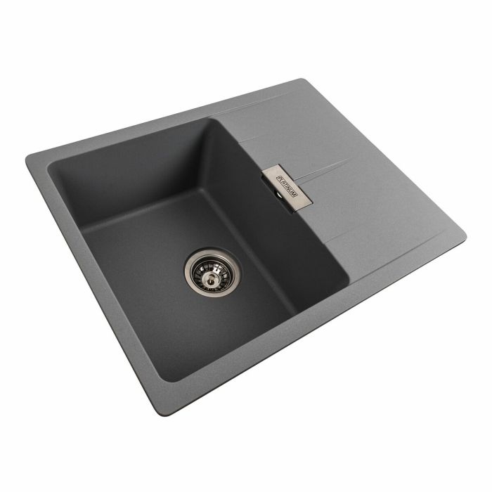 Гранітне миття для кухні Platinum 6250 ZIRKONE матовий Сірий металік