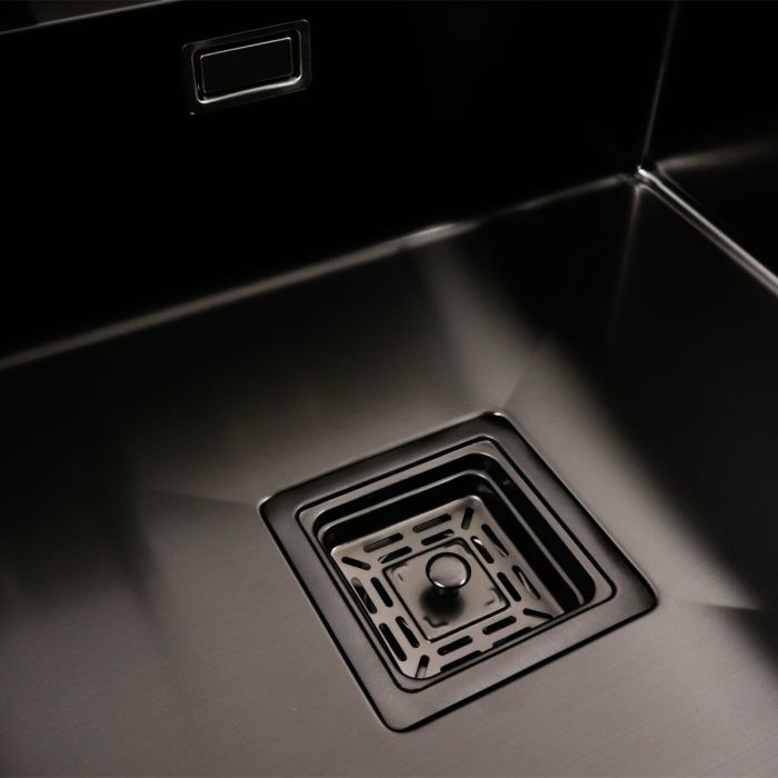 Кухонная мойка скрытая черная Platinum TZ 50*50