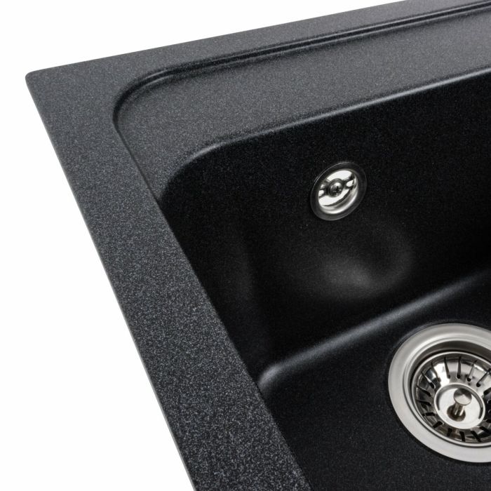 Гранітне миття для кухні Platinum 4050 KORRADO матова Карбон