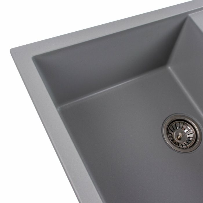 Гранітне миття для кухні Platinum 7950 Selena матова Сірий металік
