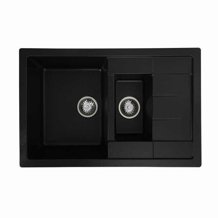 Гранитная мойка для кухни Platinum 7850W TOSKANA матовая Черный металлик