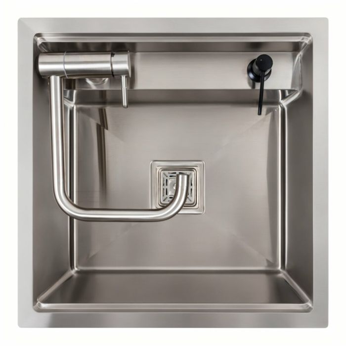 Кухонная мойка скрытая нержавеющая сталь Platinum TZ 50*50