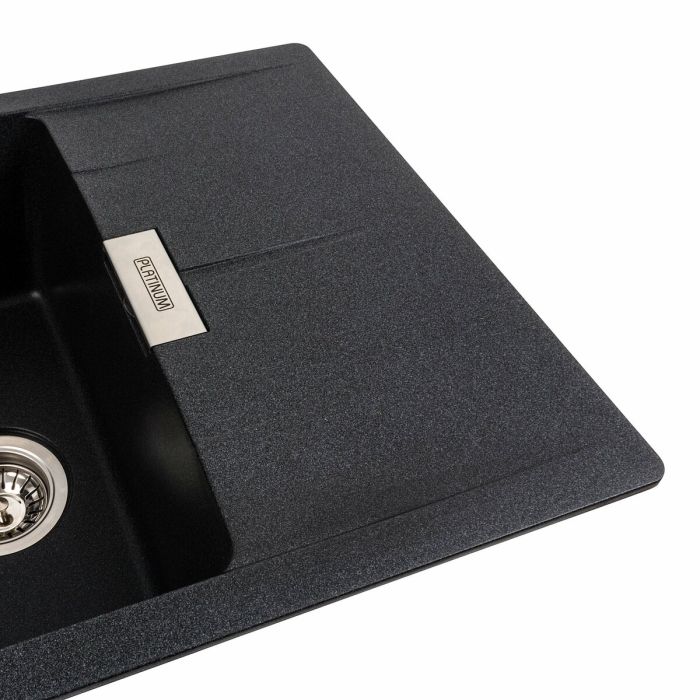 Гранітне миття для кухні Platinum 6250 ZIRKONE матовий Карбон