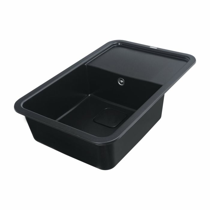 Гранітна мийка для кухні Platinum 7850 CUBE матова Чорна, L