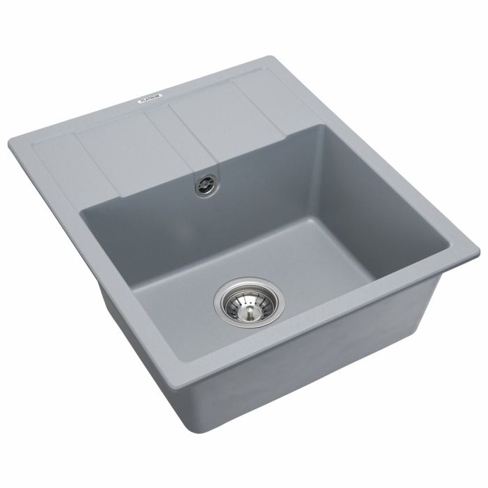 Гранітне миття для кухні Platinum 5851 ARIA матова Сірий металік