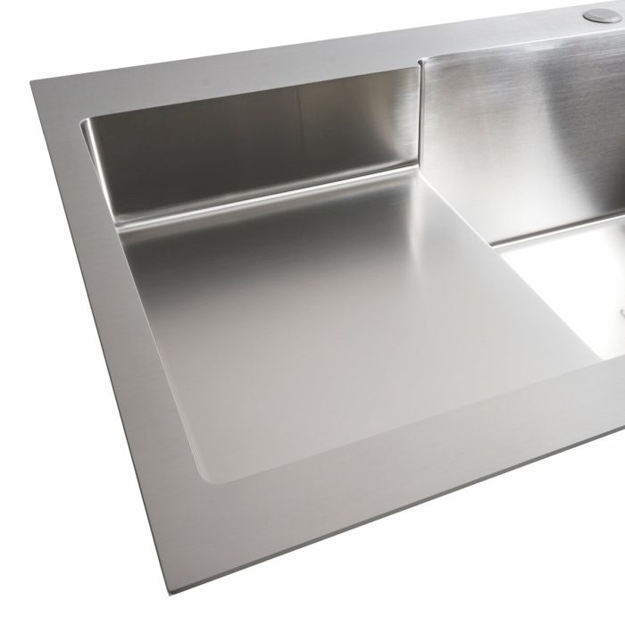 Кухонна мийка 78*50С R нержавіюча сталь Platinum Handmade (поглиблена полиця, 3.0/1.0 мм)