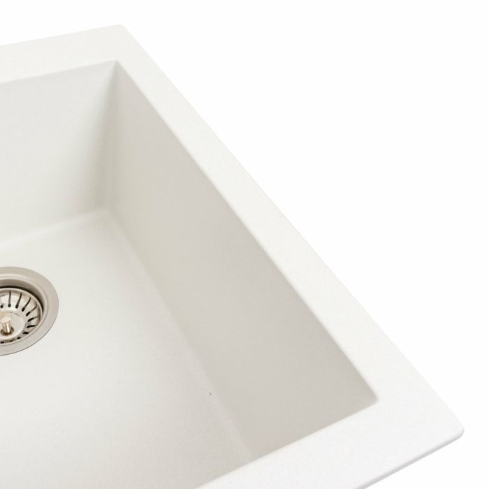 Гранитная мойка для кухни Platinum 4150 SOKIL матовая (белая), ЦЕНТР