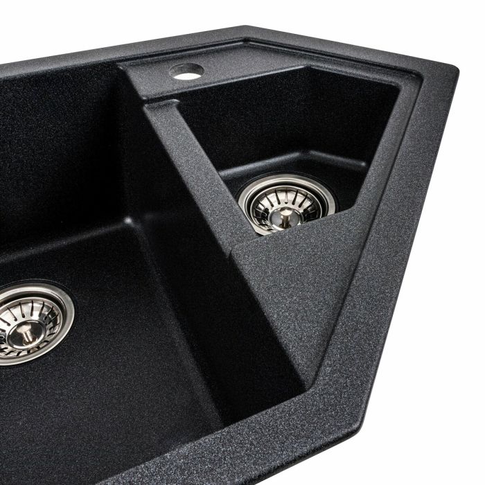 Гранітне миття для кухні Platinum 9950 PANDORA матовий Карбон