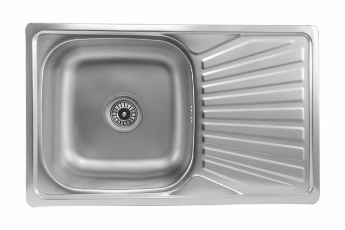 Кухонна мийка із нержавіючої сталі прямокутна Platinum САТИН 7848 (0,8/180 мм)
