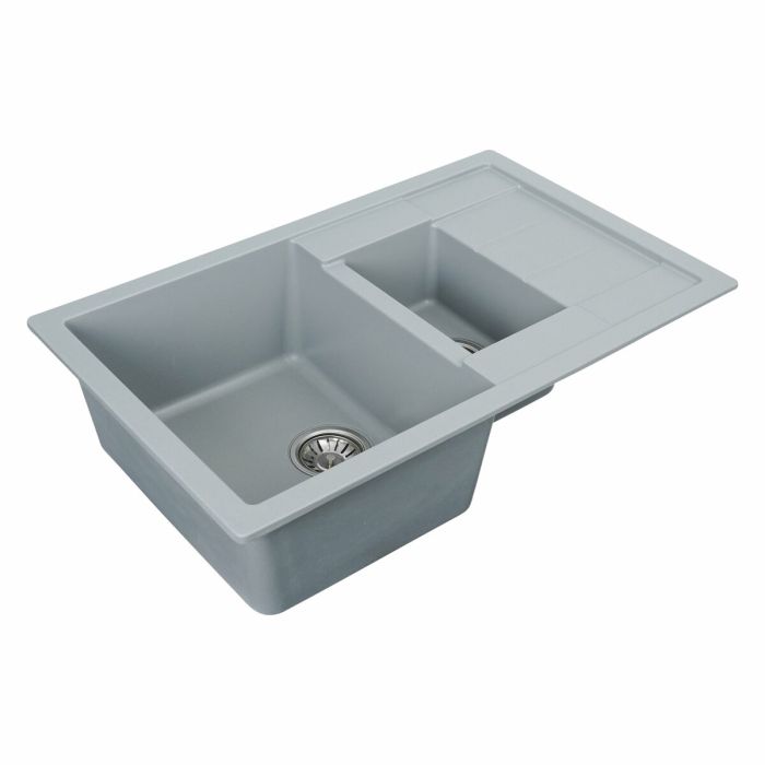Гранитная мойка для кухни VALESO 7850W TOSKANA матовая Серый металлик