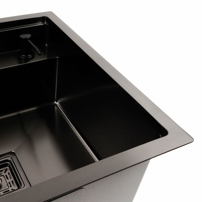 Кухонная мойка скрытая черная Platinum TZ 50*50