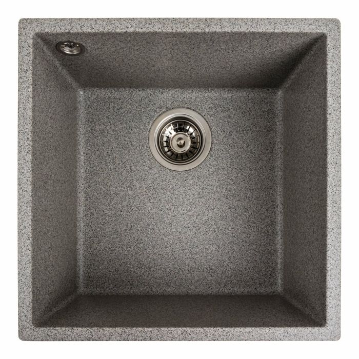 Гранітне миття для кухні Platinum 4040 RUBA матовий сірий