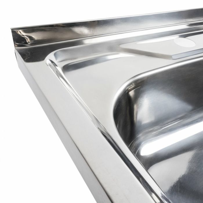 Кухонна мийка з нержавіючої сталі Platinum ПОЛІРУВАННЯ 6060 L (0,7/160 мм)