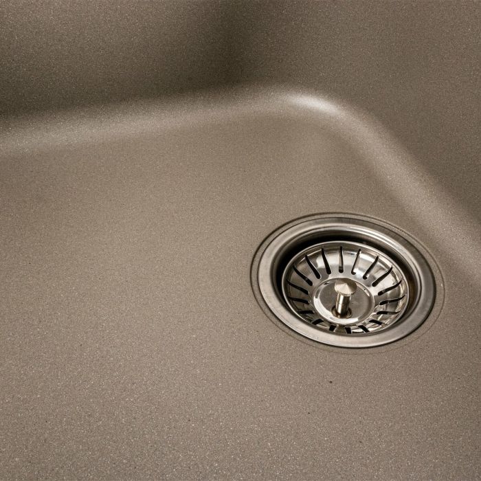 Гранитная мойка для кухни Platinum 7950 Equatoria матовый Титан