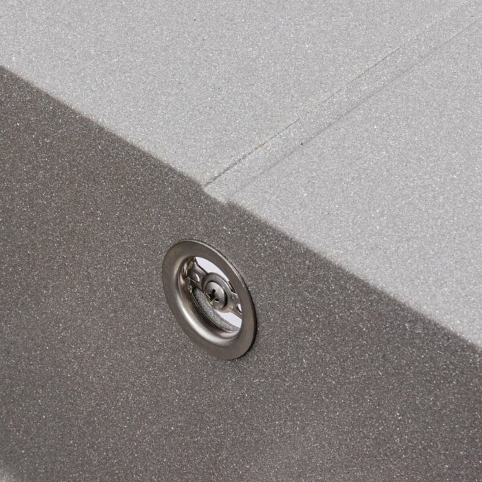 Гранітне миття для кухні VALESO 7843 SOLID матовий Сірий металік