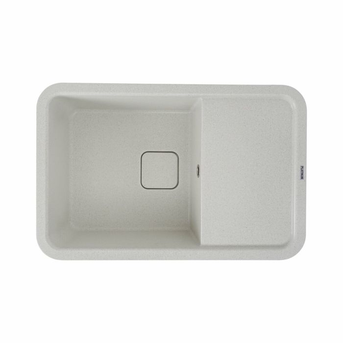 Гранітне миття для кухні Platinum 7850 CUBE матове Біле в точку, R