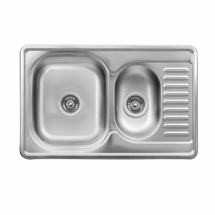 Кухонна мийка із нержавіючої сталі Platinum САТИН 7850D (0,8/180 мм), R