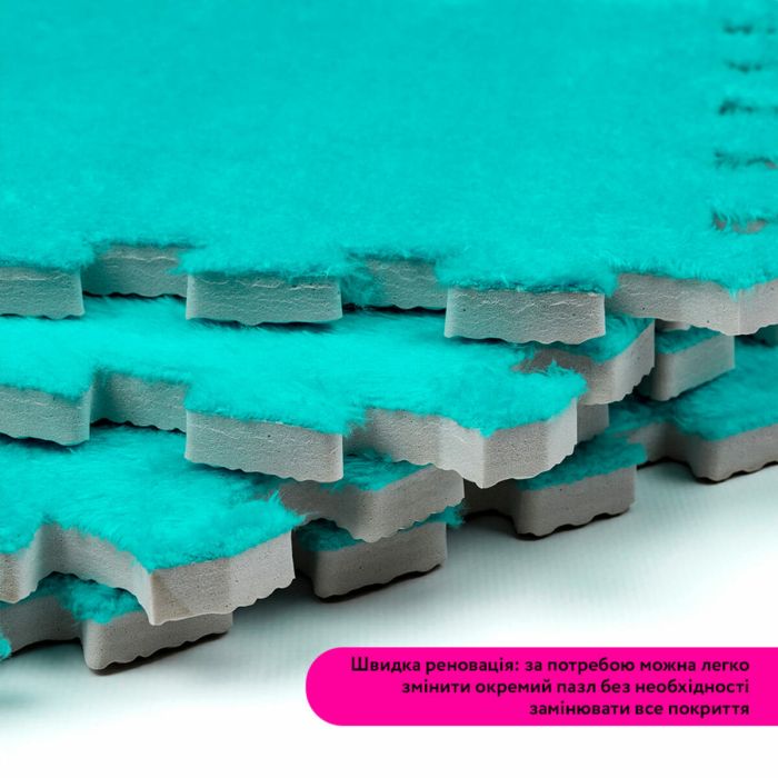 Пол-пазл плюшевый МЯТНЫЙ 30*30cm*1cm SW-00002088
