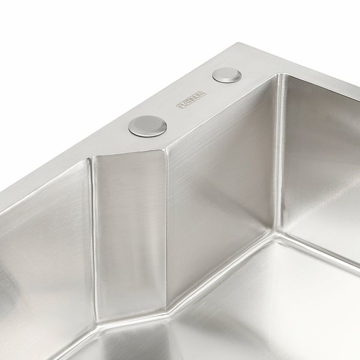 Кухонная мойка Platinum Handmade 650х430х220 (толщина 3,0/1,5 мм + дозатор в комплекте)