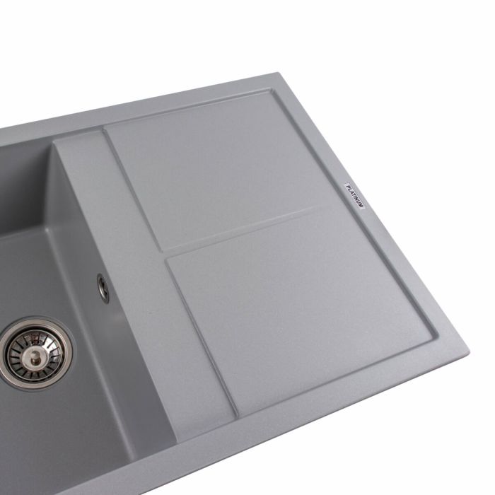 Гранітне миття для кухні Platinum 7950 Selena матова Сірий металік