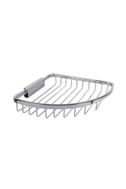Полка в ванную угловая Platinum 343 (полированная нержавеющая сталь 200x200 мм)