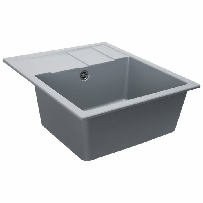 Гранітне миття для кухні Platinum 5851 ARIA матова Сірий металік