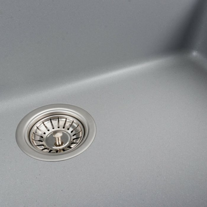 Гранітна мийка для кухні Platinum 7945 Paruana матова (сірий металік)