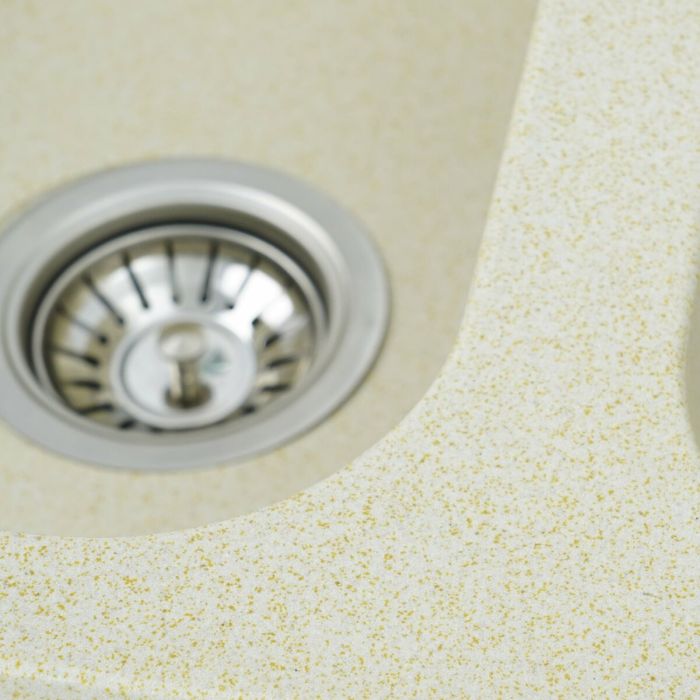 Гранитная мойка для кухни Platinum 7648W TWIN глянец Песок