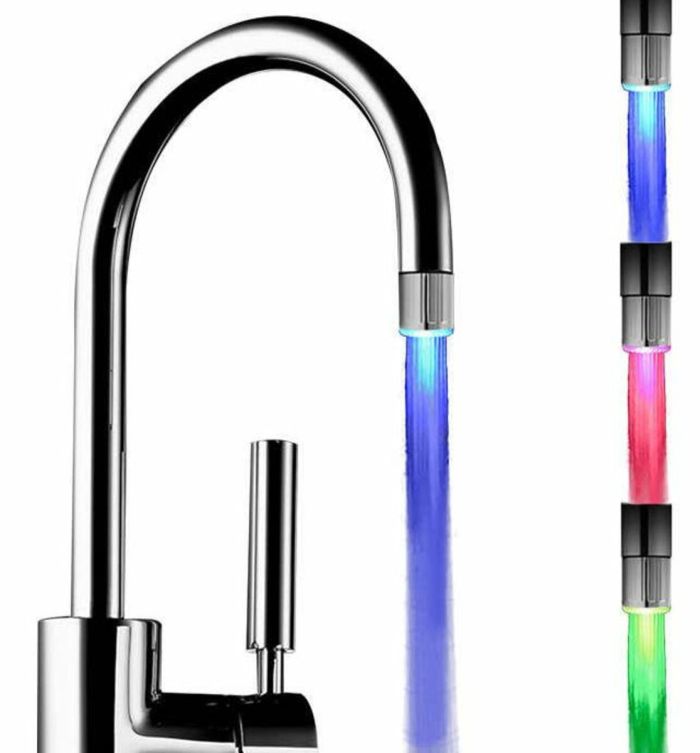 Пластиковый аэратор Platinum LD8001A6-7М (семь цветов поочередно, не реагирует на температуру воды)