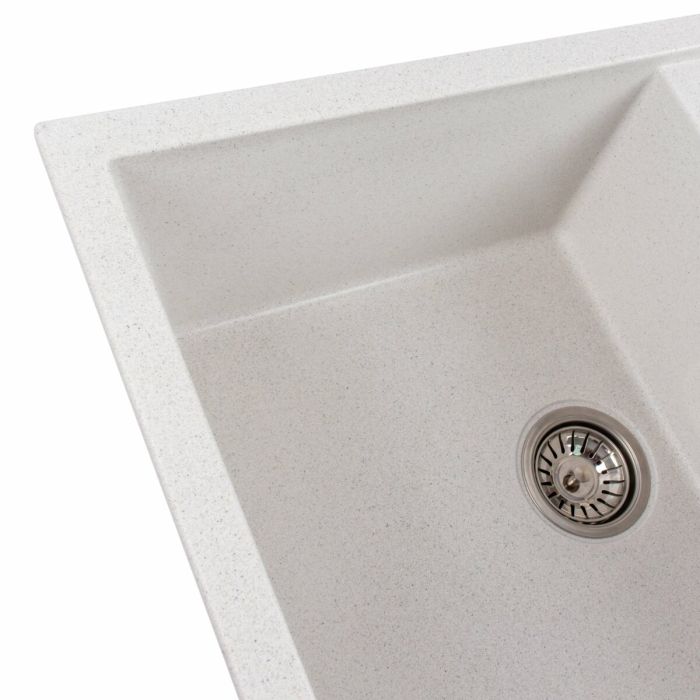 Гранітне миття для кухні Platinum 7950 Selena матова Біла в точку, R