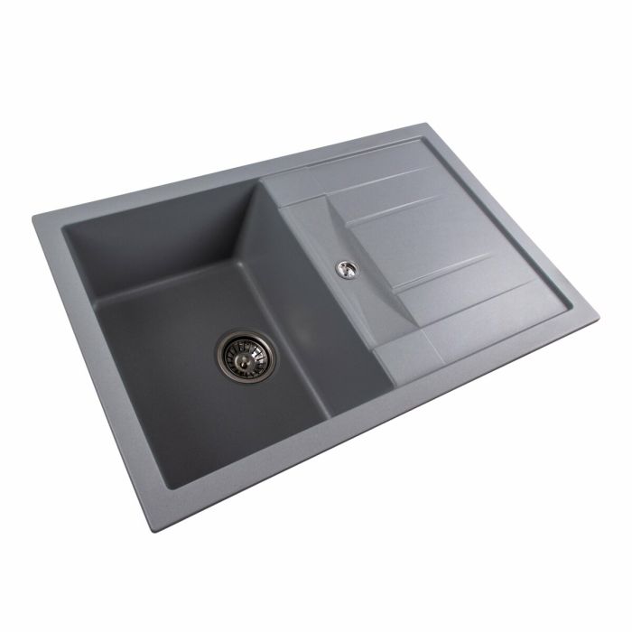 Гранітне миття для кухні Platinum 7850 TROYA матова Сірий металік, L