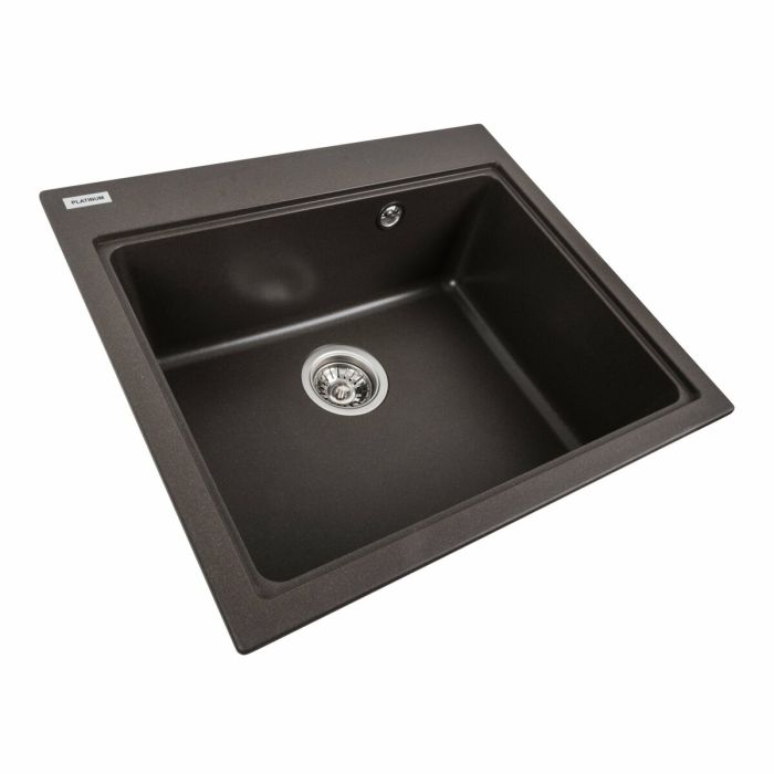 Гранітне миття для кухні Platinum 5852 VESTA матова Темна скеля