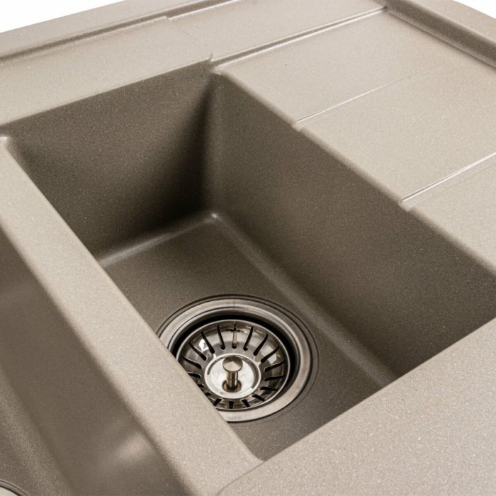 Гранитная мойка для кухни Platinum 7850W TOSKANA матовый Титан