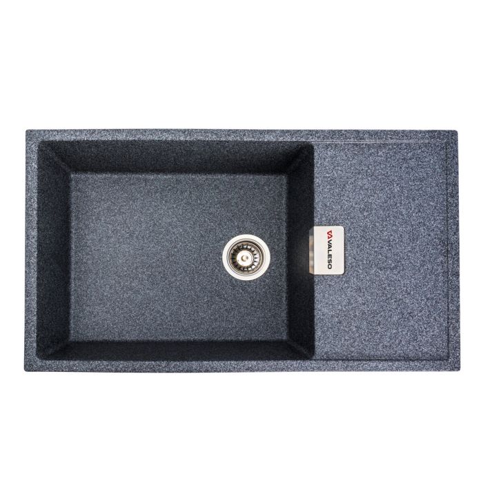 Гранітна мийка для кухні VALESO 8650 DIAMOND матова (графіт)