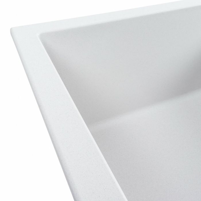 Гранітне миття для кухні Platinum 6550 LOTOS матове Біле