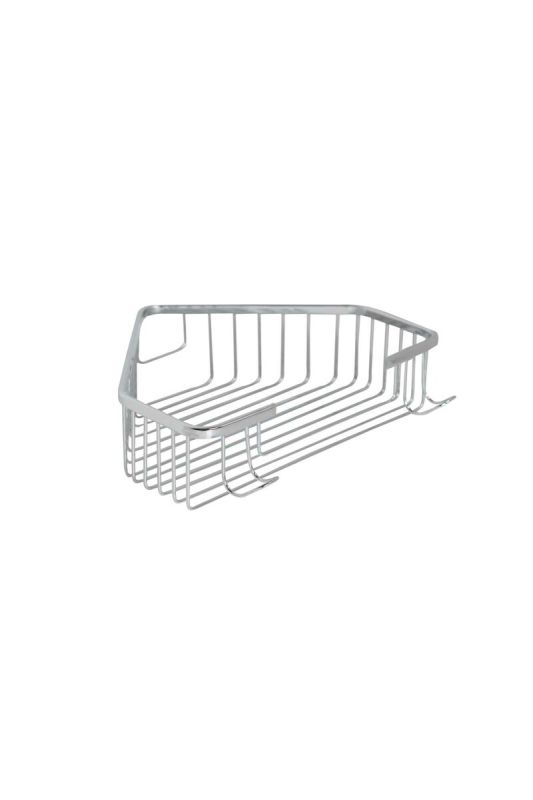 Полочка в ванную угловая Platinum 335 (полированная нержавейка, 250x250 мм)